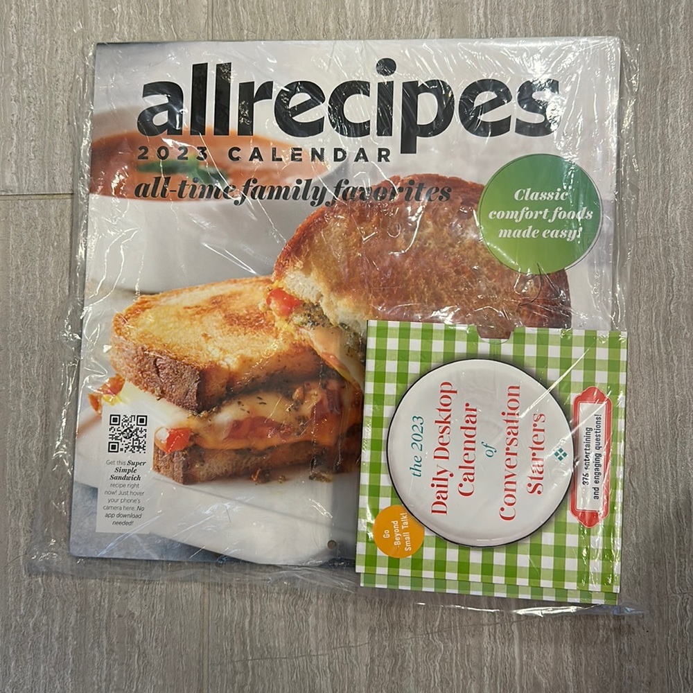 2023 Recipe and Conversation starter calendars.
